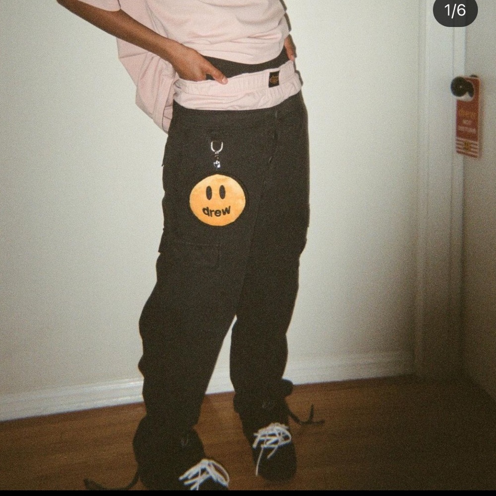 DREW HOUSE black cargo pants size 36